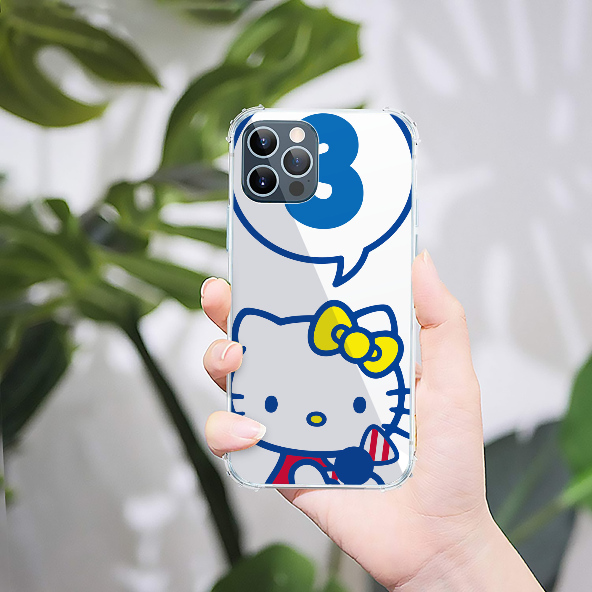 （画像用） Hello Kitty ハローキティ 【iPhone 12シリーズ対応】透明スマホケース（クリアソフトケース）